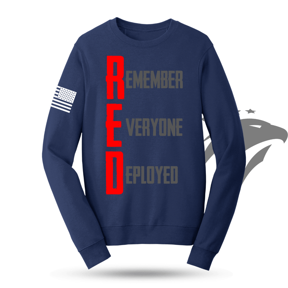 RED Remember Everyone Deployed Sweatshirt