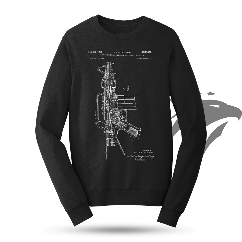AR-15 Pistol Blueprint Sweatshirt