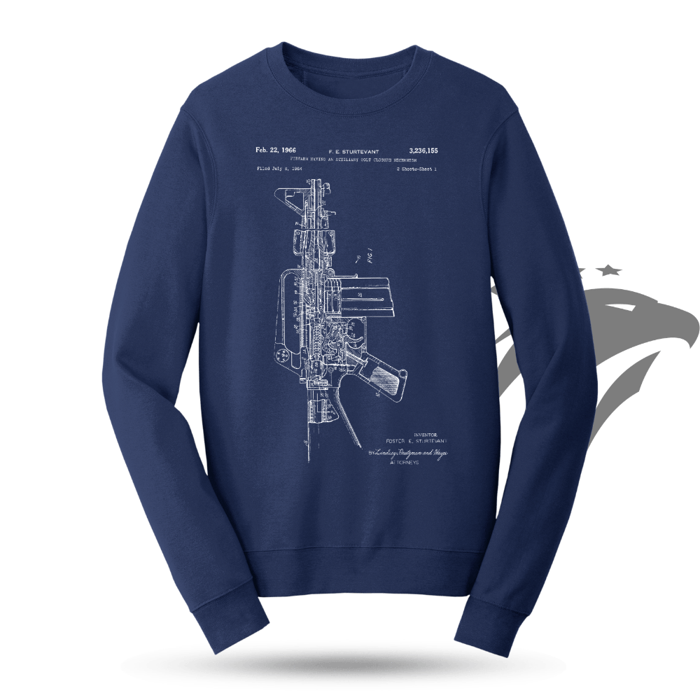 AR-15 Pistol Blueprint Sweatshirt