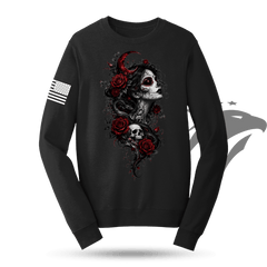 Crimson Calavera Halloween Sweatshirt