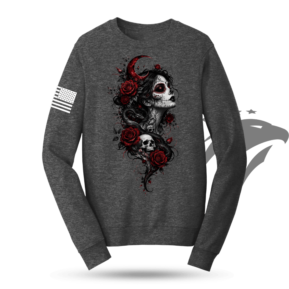 Crimson Calavera Halloween Sweatshirt