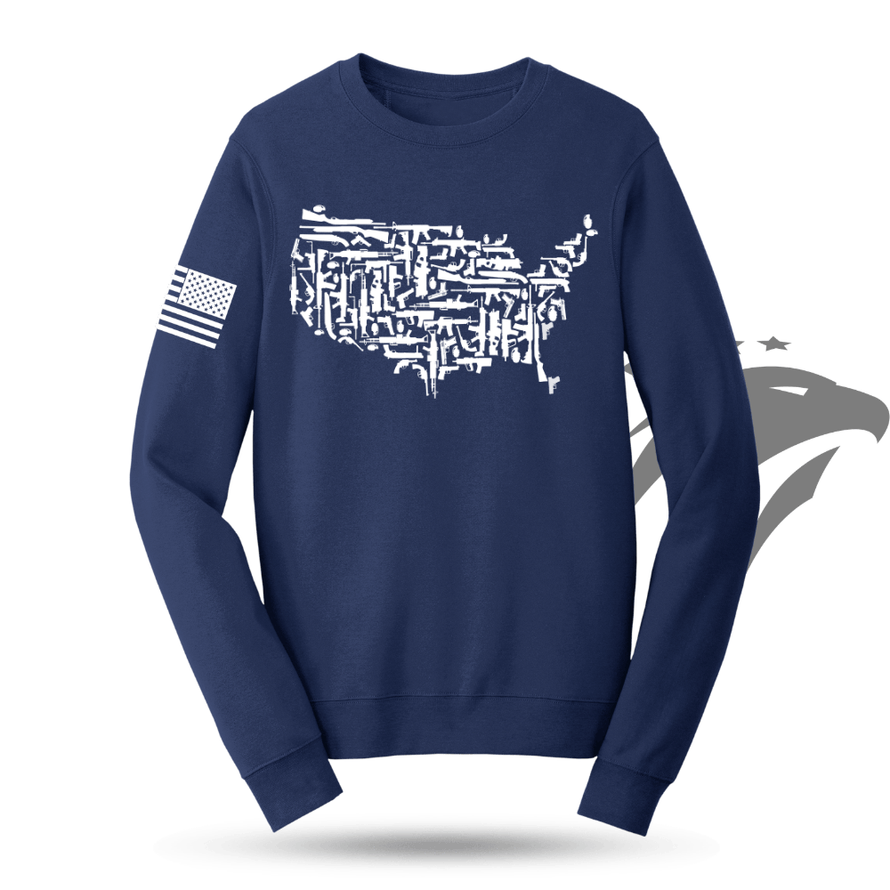 US Guns Map Sweatshirt