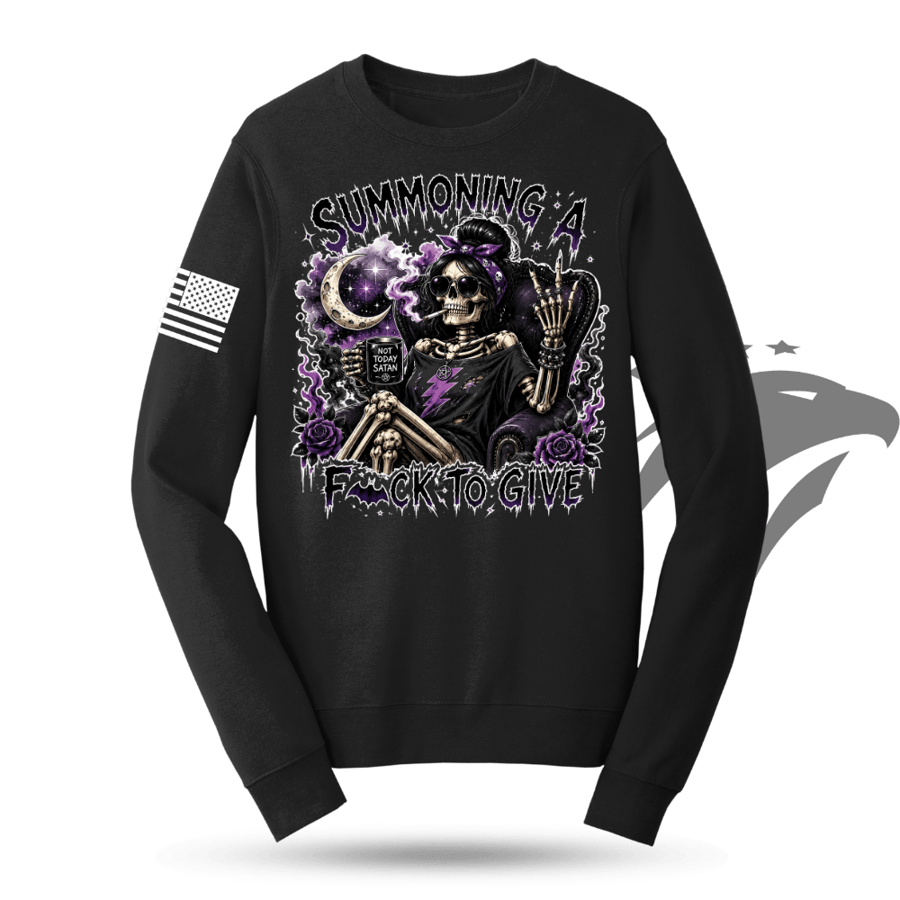 Summoning A Fuck To Give Halloween Sweatshirt