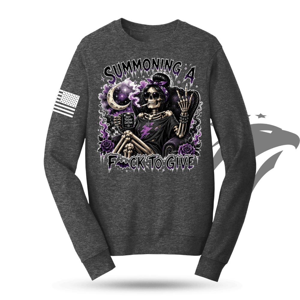 Summoning A Fuck To Give Halloween Sweatshirt