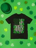 Irish American Shamrocks Flag T-shirt