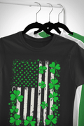 Irish American Shamrocks Flag T-shirt