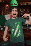 Irish American Shamrocks Flag T-shirt