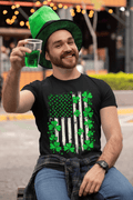 Irish American Shamrocks Flag T-shirt