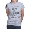 Ladies 1911 Pistol Blueprint T-shirt