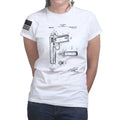 Ladies 1911 Pistol Blueprint T-shirt