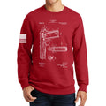 1911 Pistol Blueprint Sweatshirt