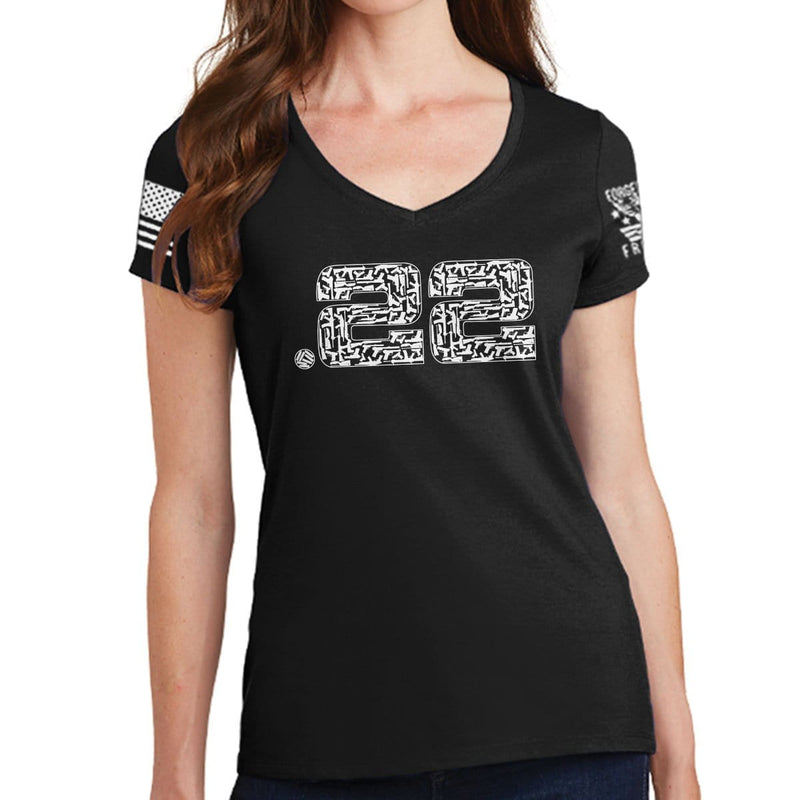 Made of 22 Ladies V-Neck T-shirt