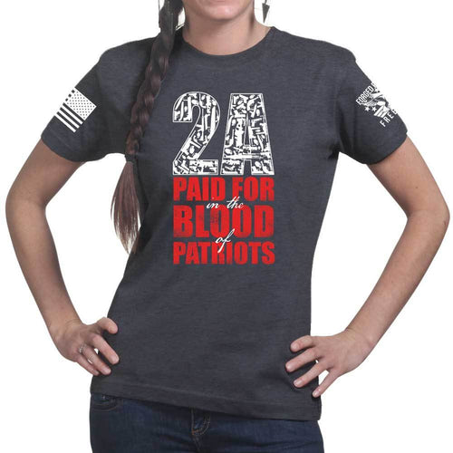 2A Paid For In Blood of Patriots Ladies T-shirt
