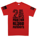 2A Paid For In Blood of Patriots Mens T-shirt