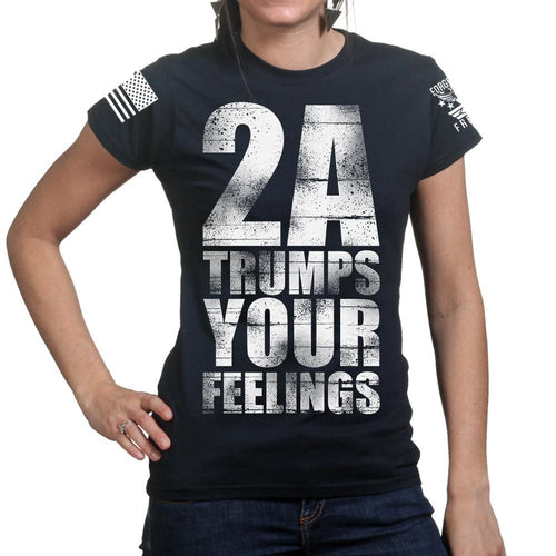 2A Trumps Your Feelings Ladies T-shirt