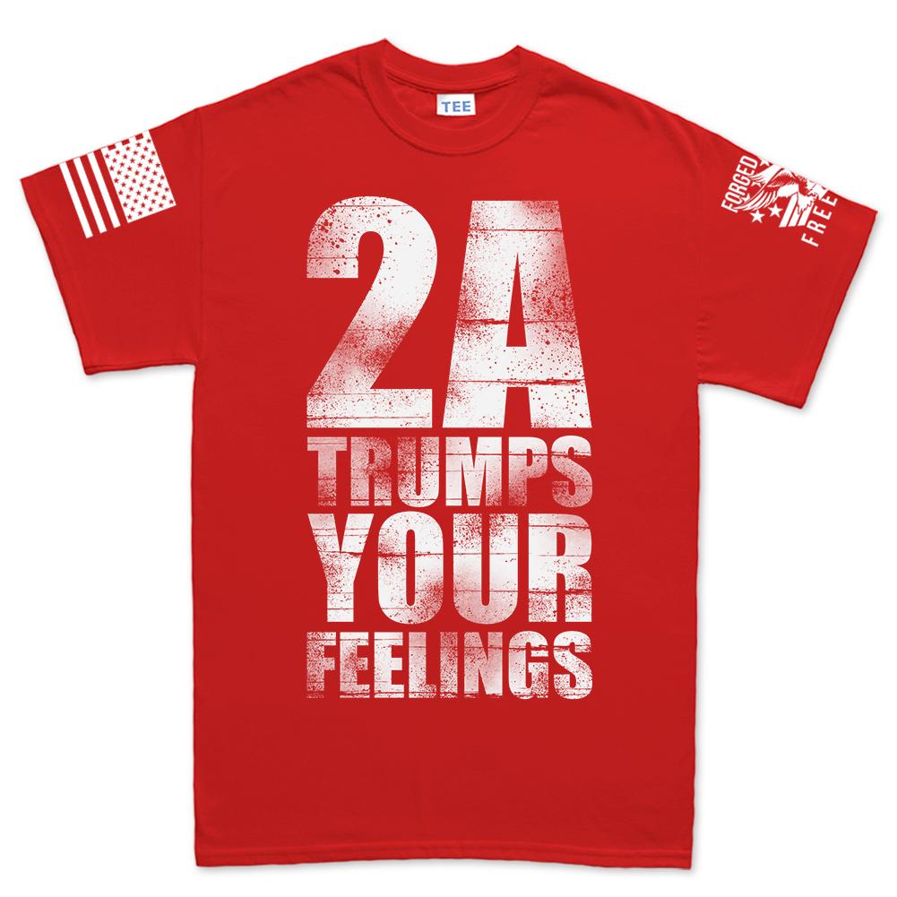 Trump 2020 Finger Funny Men's T-Shirt - “F Your Feelings” Graphic, 100% Cotton, Unisex Fit - View #2