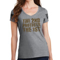 Ladies 2nd Protects The 1st V-Neck T-shirt