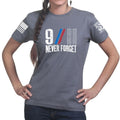 Ladies 9/11 Never Forget T-shirt