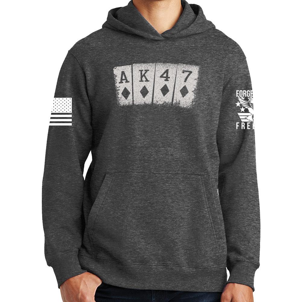 AK47 Playing Cards Hoodie – Forged From Freedom