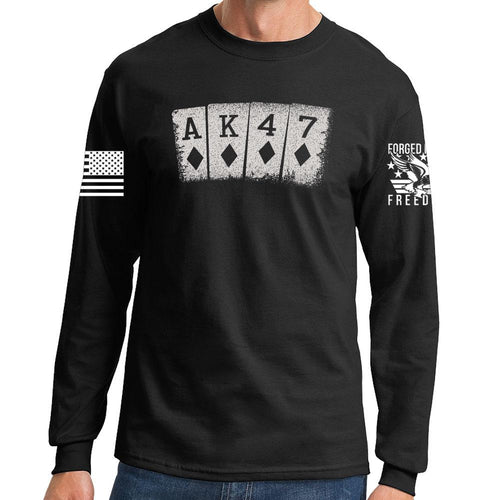 AK47 Playing Cards Long Sleeve T-shirt