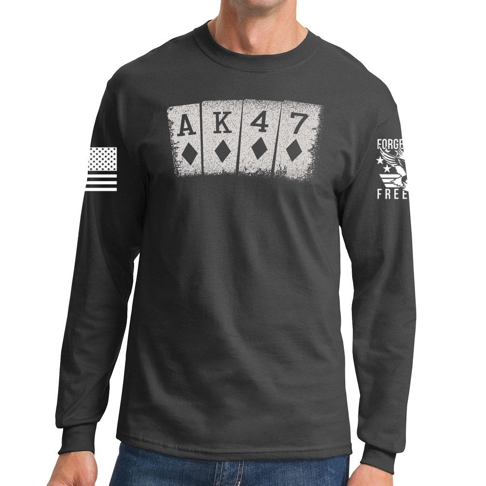 AK47 Playing Cards Long Sleeve T-shirt