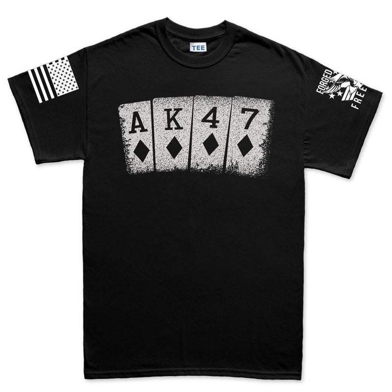 AK47 Playing Cards Men's T-shirt