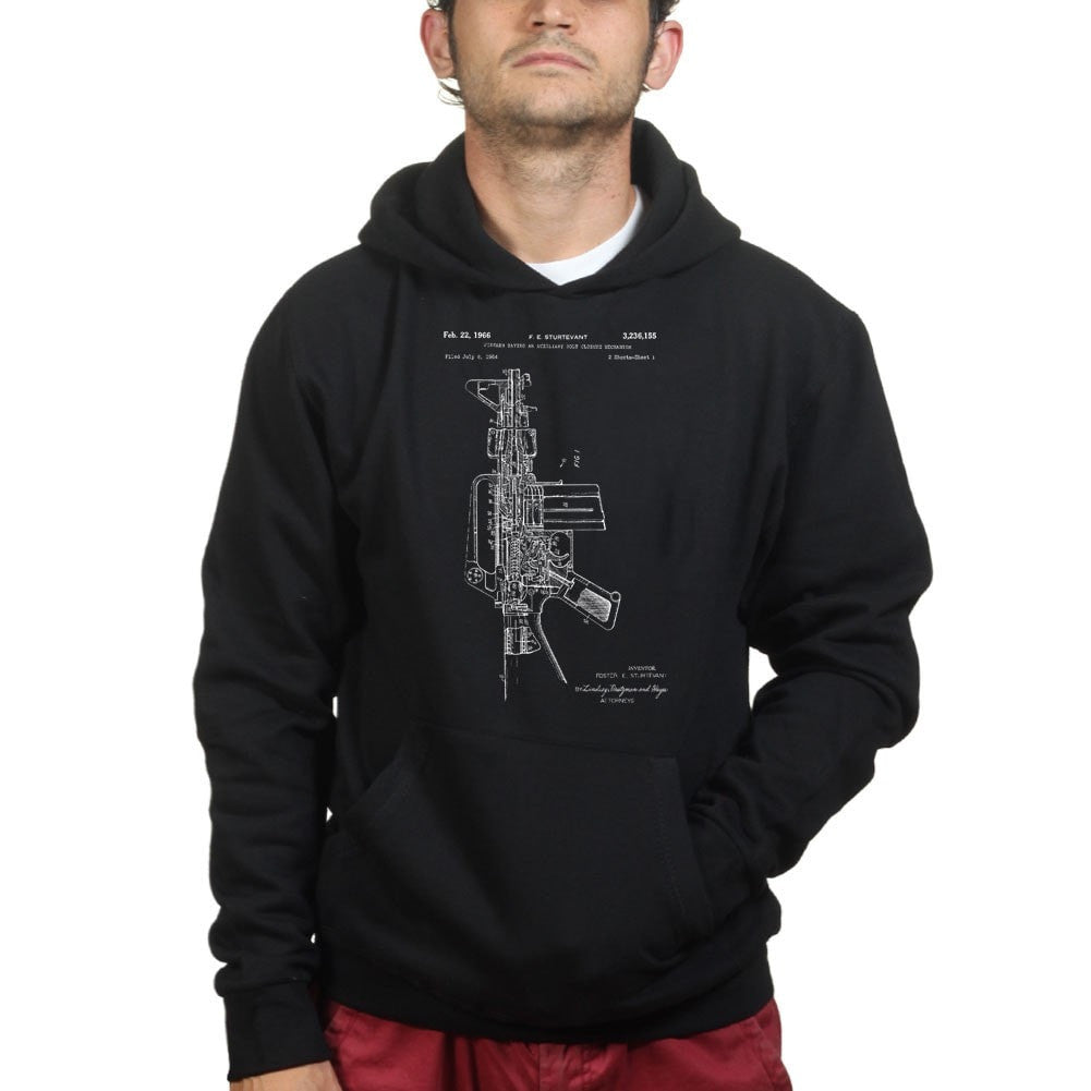 Unisex AR-15 Pistol Blueprint Hoodie