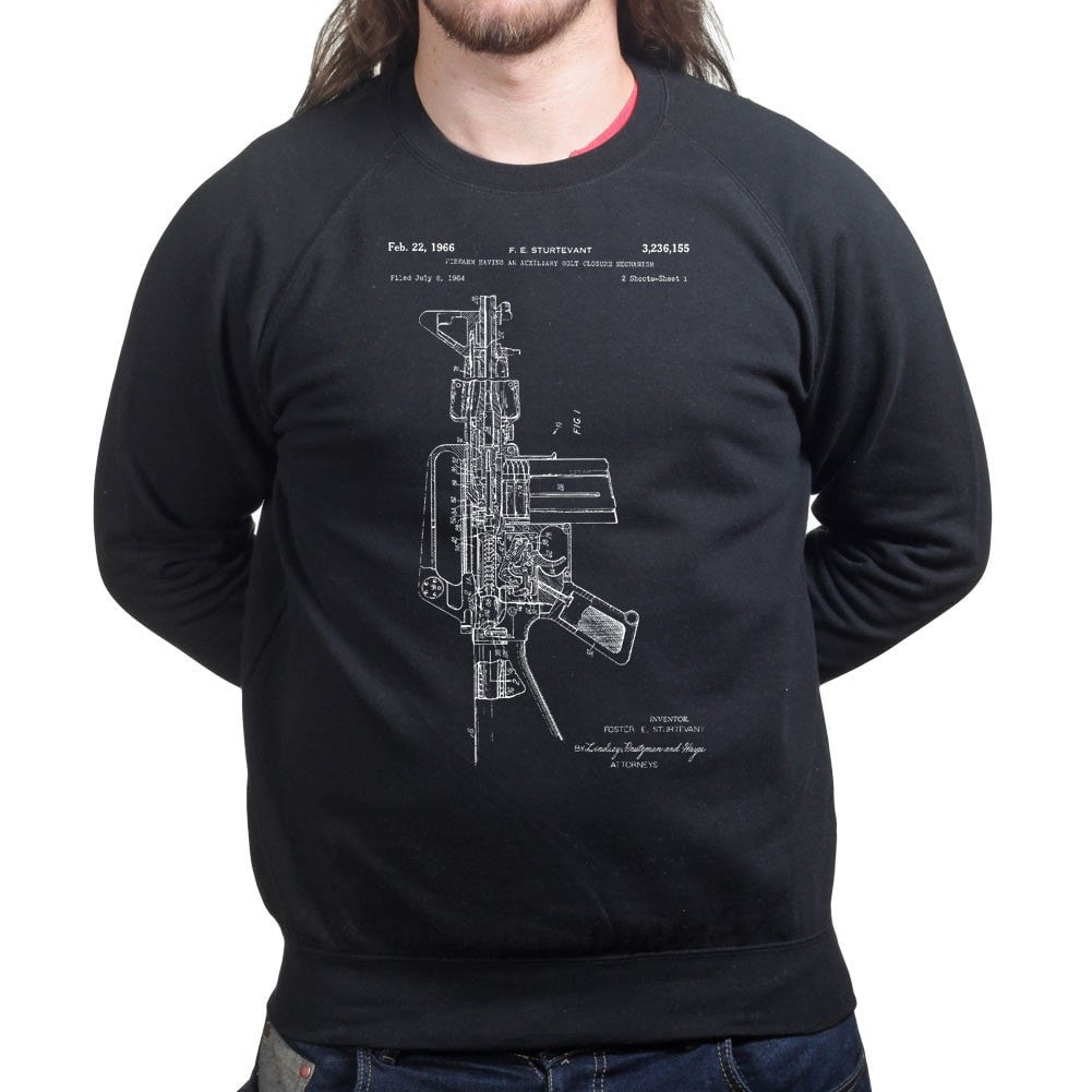 Unisex AR-15 Pistol Blueprint Sweatshirt