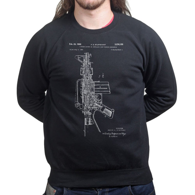Unisex AR-15 Pistol Blueprint Sweatshirt