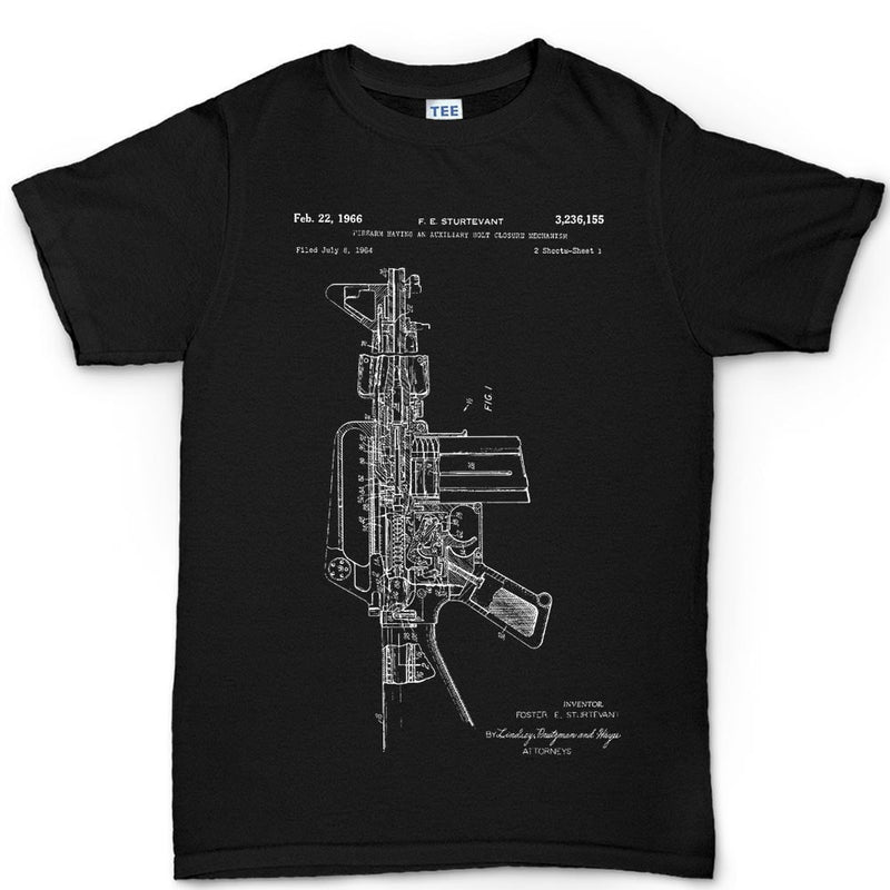 Men's AR-15 Pistol Blueprint T-shirt