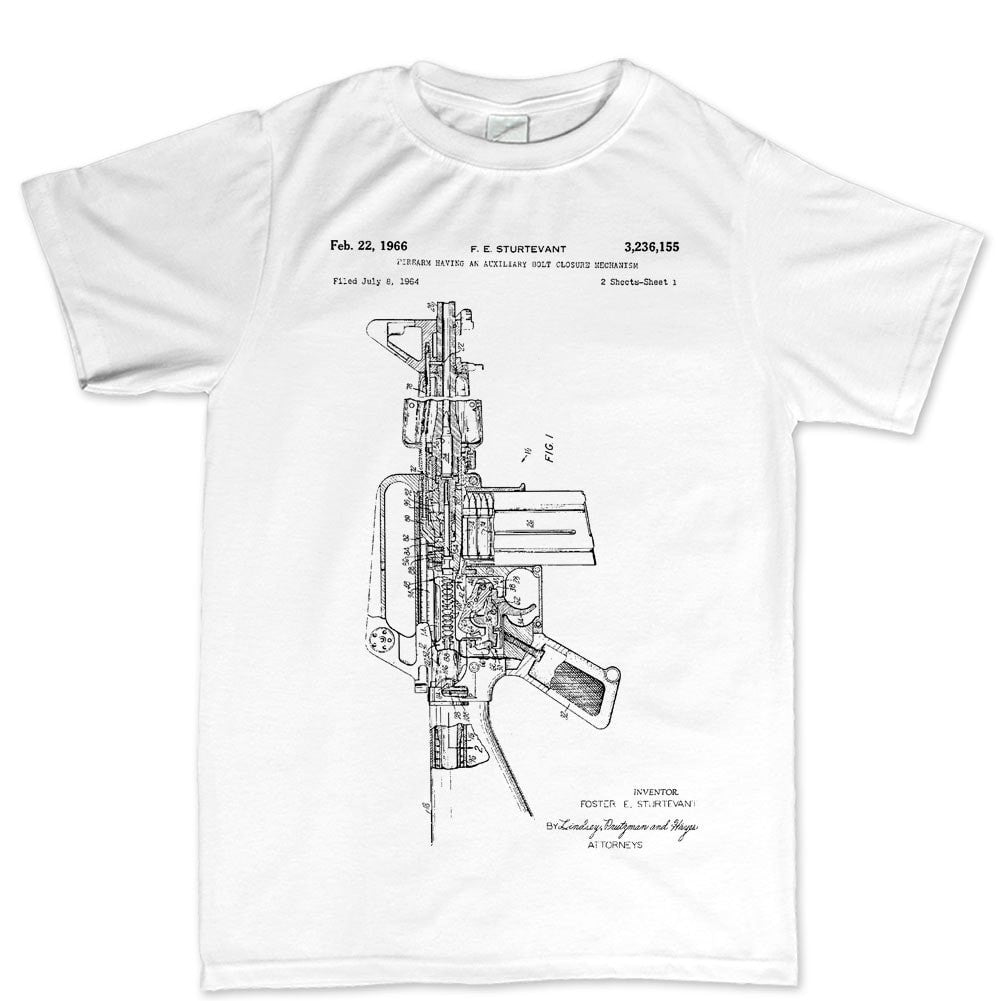 Men's AR-15 Pistol Blueprint T-shirt