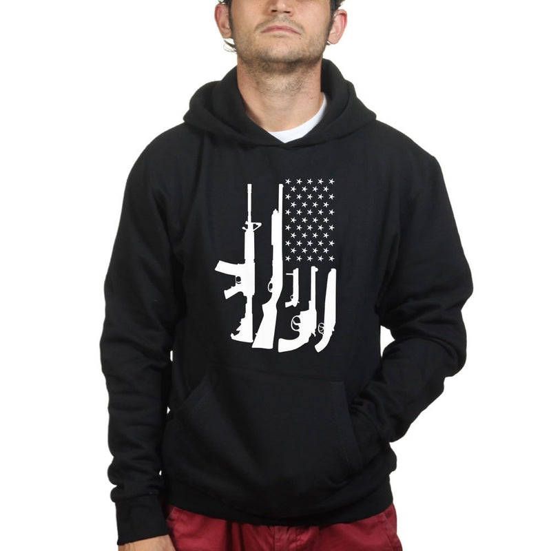 American Flag Guns Mens Hoodie