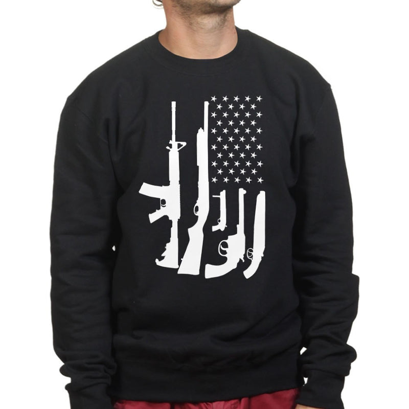 American Flag Guns Mens Sweatshirt