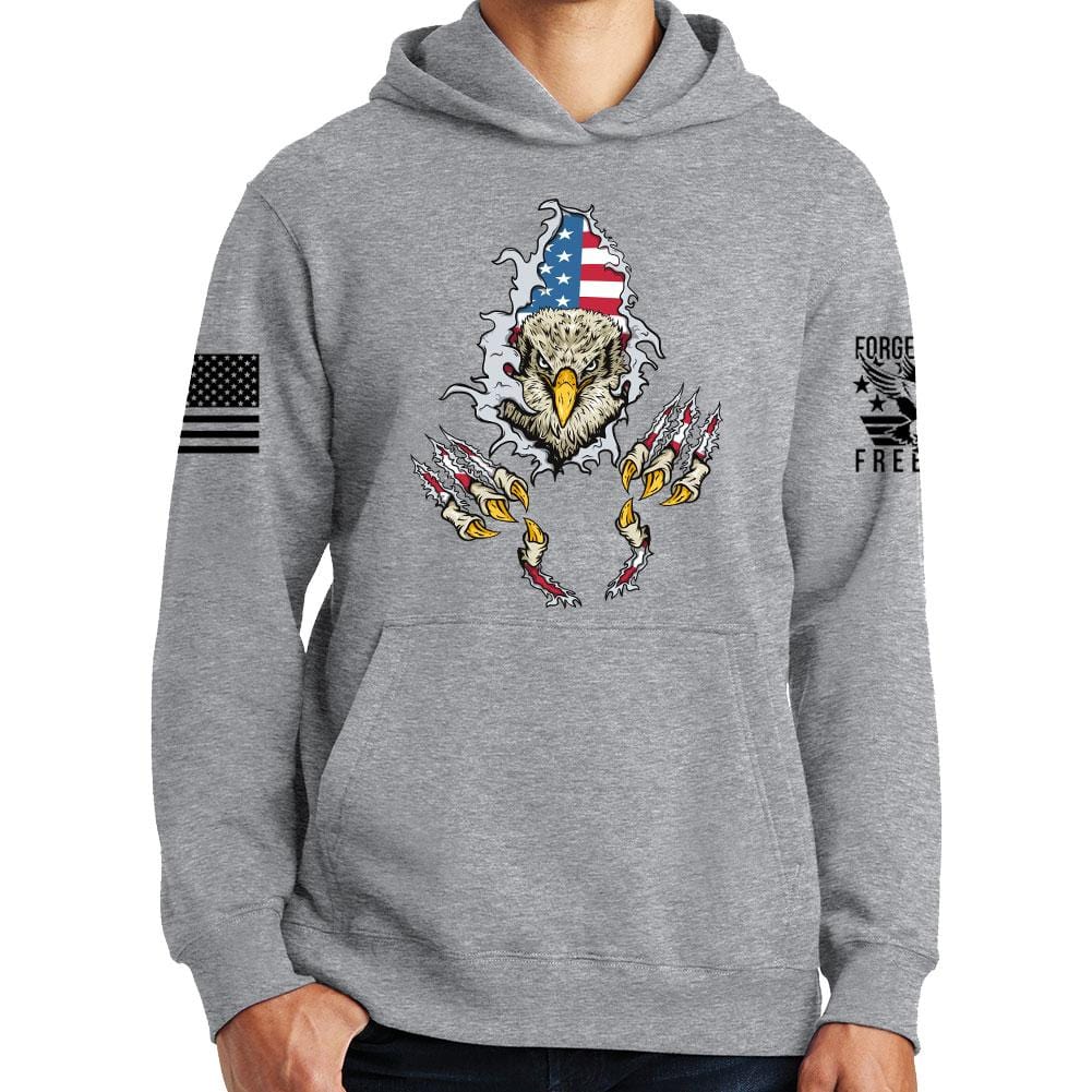 Forged from Freedom American Eagle Hoodie 3XL Light Grey