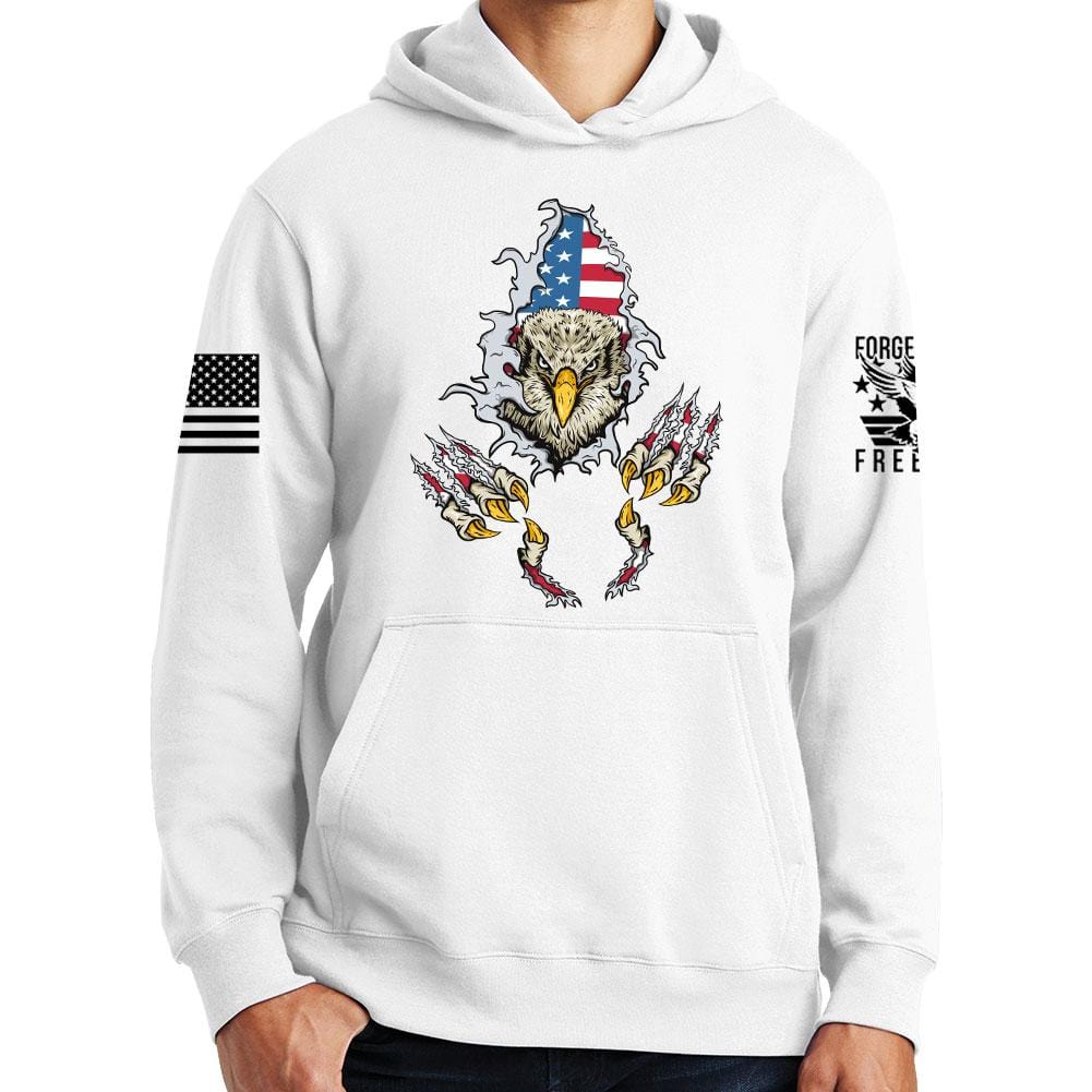 Forged from Freedom American Eagle Hoodie 4XL White
