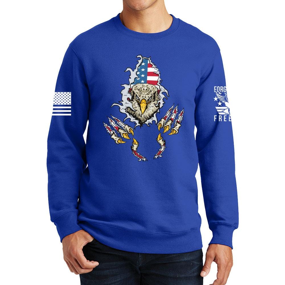 Forged from Freedom American Eagle Sweatshirt L Royal Blue