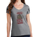 Ladies Bad Day of Shooting V-Neck T-shirt