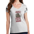 Ladies Bad Day of Shooting V-Neck T-shirt