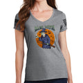 Ladies Basic Witch V-Neck T-shirt