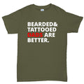 Men's Bearded and Tattooed Dad Are Better T-shirt