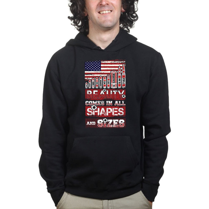 Beauty Comes In All Shapes and Sizes Bullets Mens Hoodie