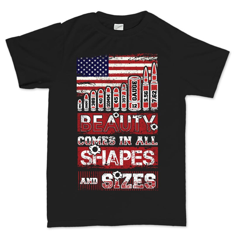 Beauty Comes In All Shapes and Sizes Bullets Mens T-shirt