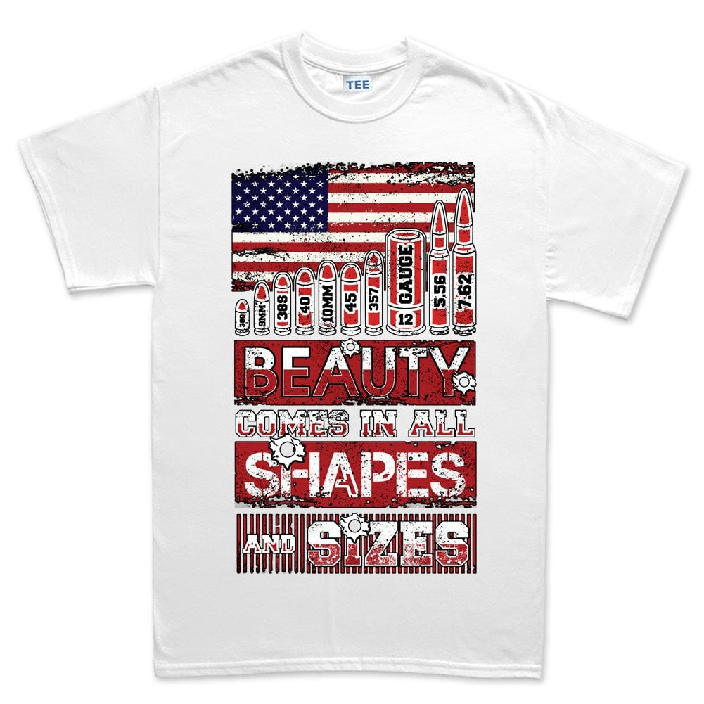 Beauty Comes In All Shapes and Sizes Bullets Mens T-shirt