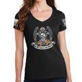 Ladies Blood Sweat and Gears V-Neck T-shirt