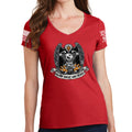 Ladies Blood Sweat and Gears V-Neck T-shirt