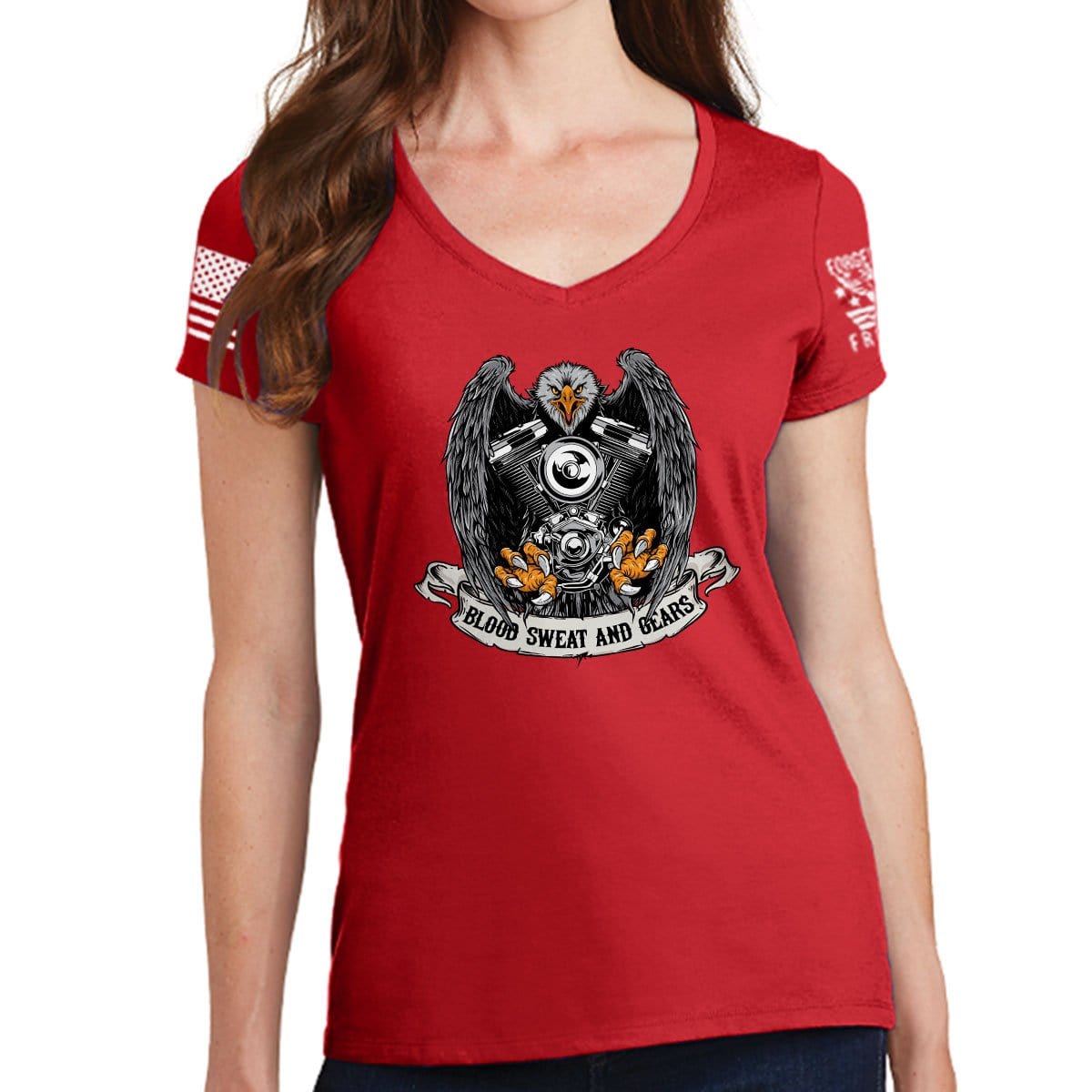blood sweat and gears t shirt Ladies Blood Sweat and Gears V-Neck T-shirt