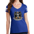 Ladies Blood Sweat and Gears V-Neck T-shirt