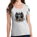 Ladies Blood Sweat and Gears V-Neck T-shirt