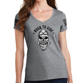 Ladies Born to Ride V-Neck T-shirt