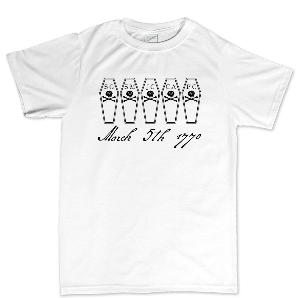 Boston Massacre Coffins Mens T-shirt
